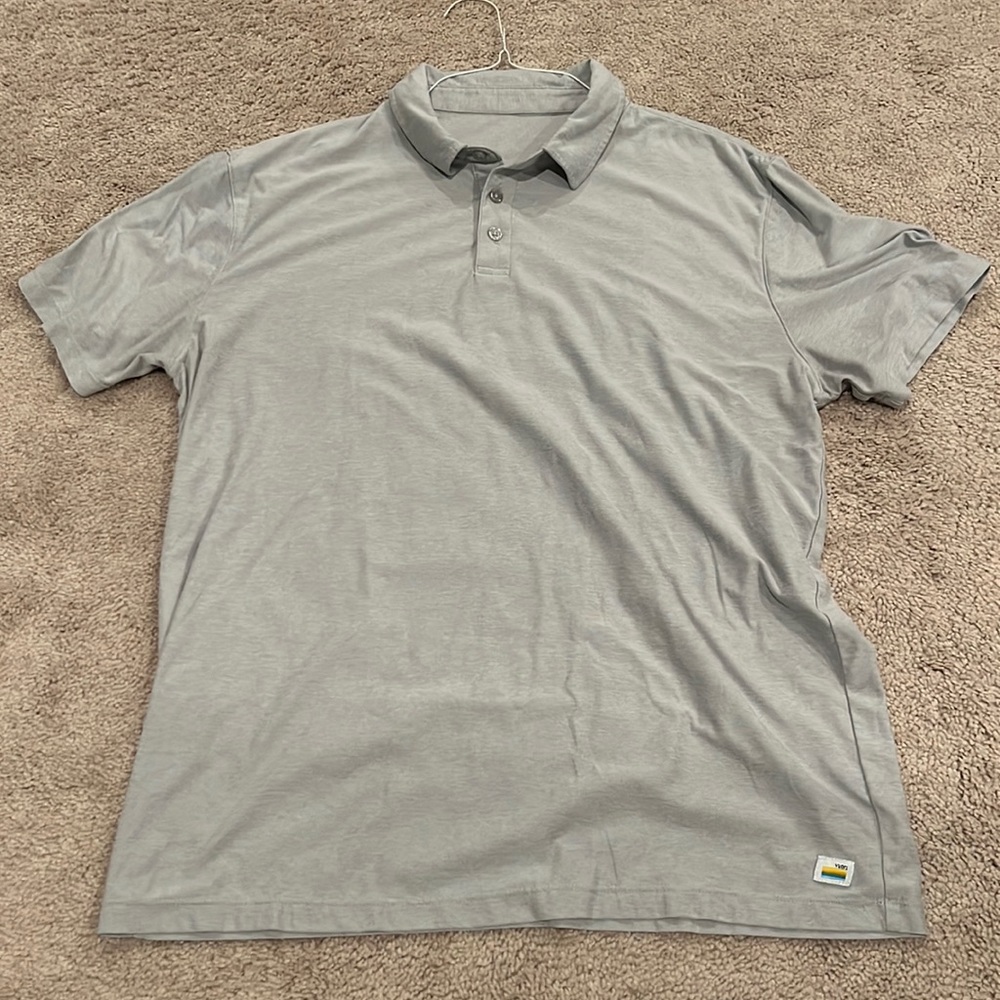 Vuori Strato Tech Polo (Platinum Heather)- Large